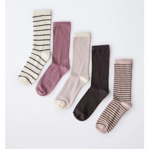 ZARA FIVE-PACK OF STRIPED KNEE SOCKS
